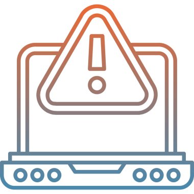 Uyarı. Web simgesi basit illüstrasyon