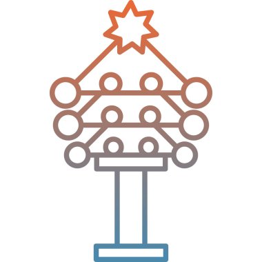 Ağaç simgesinin vektör illüstrasyonu