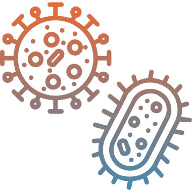bakteri mikrop ikonu vektör çizimi tasarımı