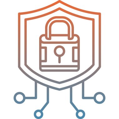 güvenlik simgesi vektör illüstrasyonu