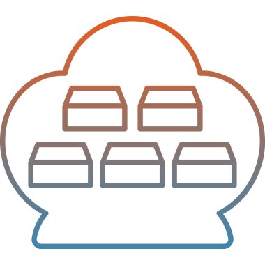 vektör bulut teknolojisi simgesi