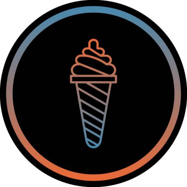 dondurma simgesi, vektör illüstrasyonu