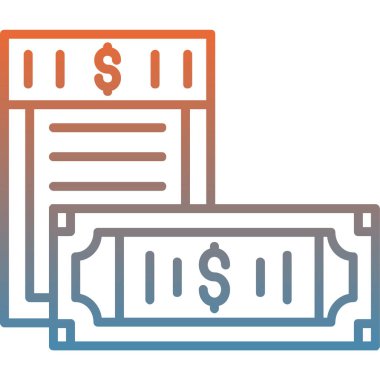 Nakit Dolar simgesi doldurulmuş taslak biçiminde