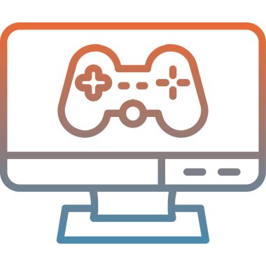 Oyun renkli vektör simgesi