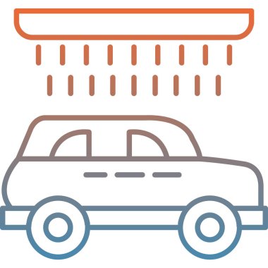 Araba simgesinin vektör illüstrasyonu