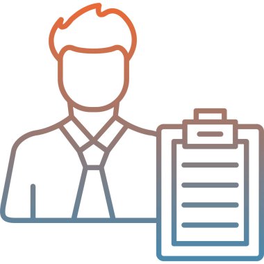 iş adamı simgesi vektör illüstrasyonu