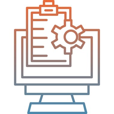 Bilgisayar. Web simgesi basit illüstrasyon