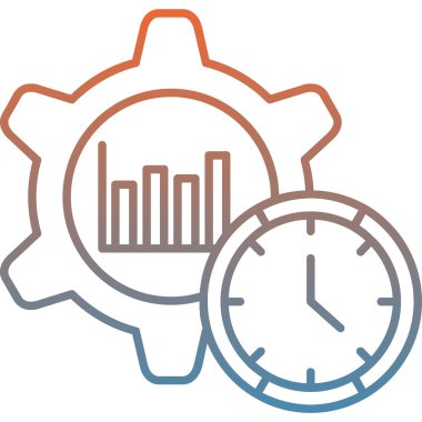 iş ve ofis konsepti ikonu, vektör illüstrasyonu