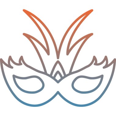 Karnaval maskesi vektör simgesi