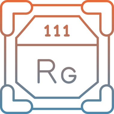 Kimyasal element simgesinin vektör çizimi