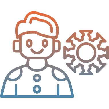 Bir insan simgesinin vektör illüstrasyonu