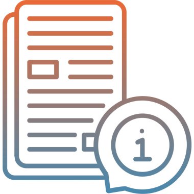 Bilgi simgesi vektör illüstrasyonu