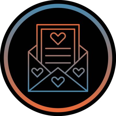 Aşk. Web simgesi basit illüstrasyon