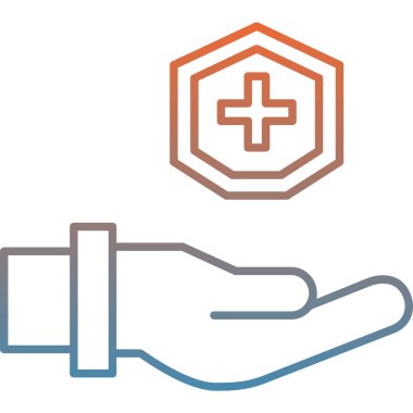 Tıbbi bir simgenin vektör illüstrasyonu