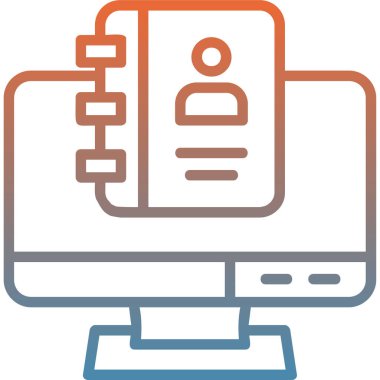 Bilgisayar. Web simgesi basit illüstrasyon