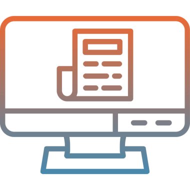 bilgisayar izleyici vektör simgesi