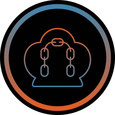 Bulut. Web simgesi basit illüstrasyon