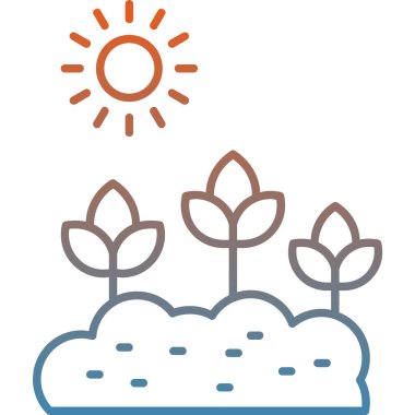 Bitki. Web simgesi basit illüstrasyon