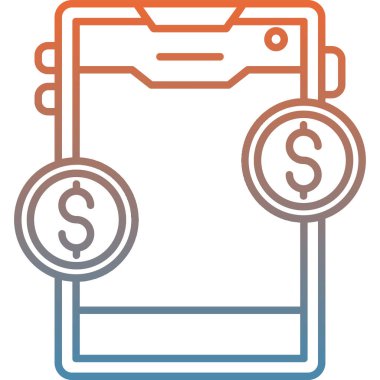 Bir smartphone simge vektör çizim