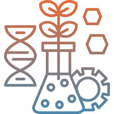 laboratuvar deney simgesi, vektör illüstrasyonu