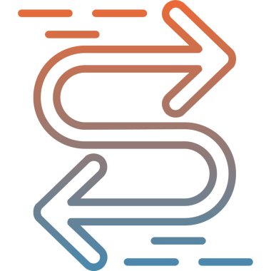 ok yönü simgesi ana hat biçiminde