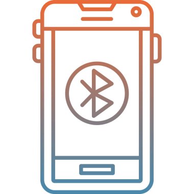 Cep telefonu simgesi, vektör illüstrasyonu