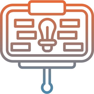 Ampul. Web simgesi basit illüstrasyon