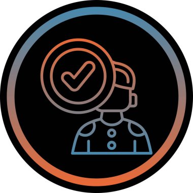 Bir kadın simgesinin vektör illüstrasyonu