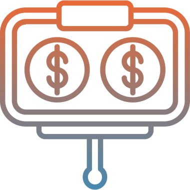 Banka. Web simgesi basit illüstrasyon