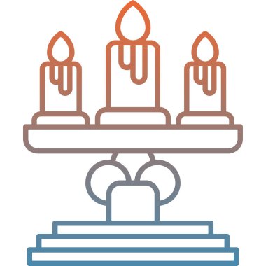 simge vektör çizim mumlar