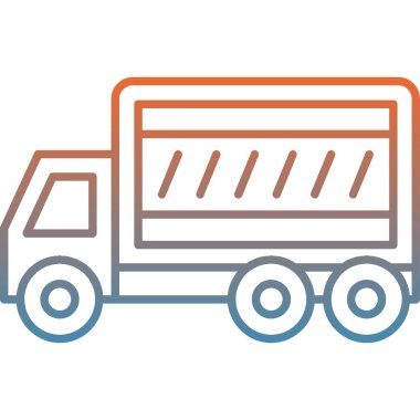 araba dağıtım simgesi, vektör resimleme