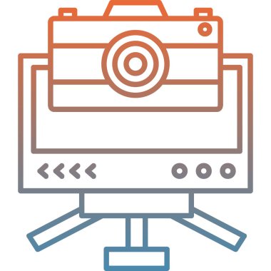 Kamera. Web simgesi basit illüstrasyon