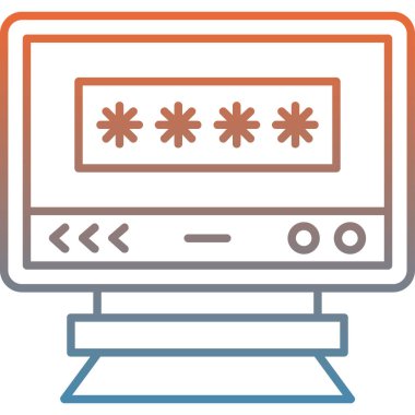 Şifre. Web simgesi basit illüstrasyon