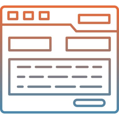 Web sayfası simgesi, vektör illüstrasyonu