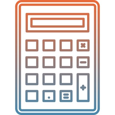 hesap makinesi simgesi, vektör illüstrasyonu