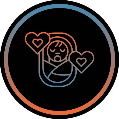 Kalp ikonu vektör illüstrasyonu