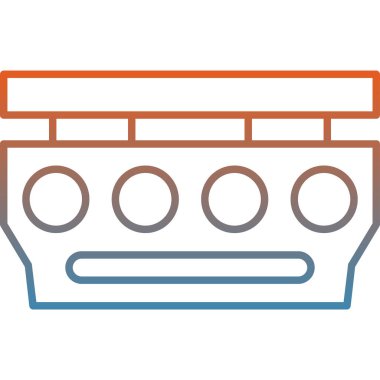 Mutfak gereç aygıtı simgesi ana hat biçiminde