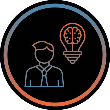 Fikir simgesi vektör illüstrasyonu