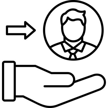 El simgesi illüstrasyon tasarım