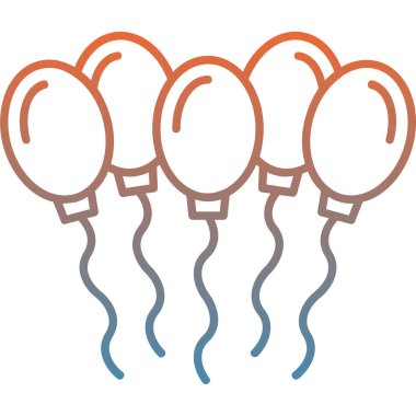 Balonlar. Web simgesi basit illüstrasyon