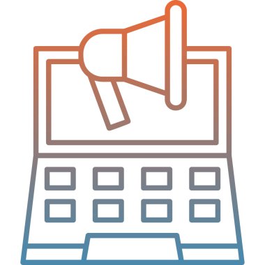 Pazarlama. Web simgesi basit illüstrasyon