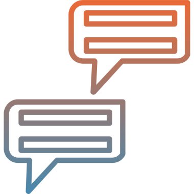 Sohbet simgesinin vektör illüstrasyonu