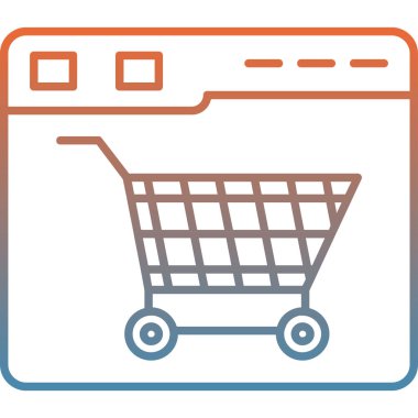 Sepet sepeti alışveriş simgesi ana hatlarıyla