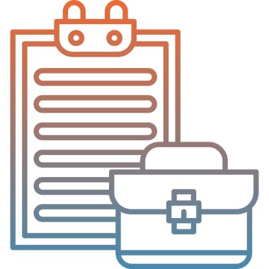 çanta simgesi, basit vektör illüstrasyonu