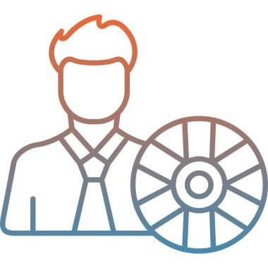 Tekerlek. Web simgesi basit illüstrasyon