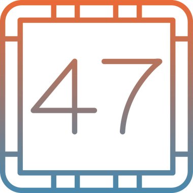 Beyaz arkaplanda izole edilmiş takvim tarihi simgesi.