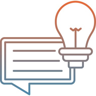 fikir web simgesi, basit vektör tasarımı