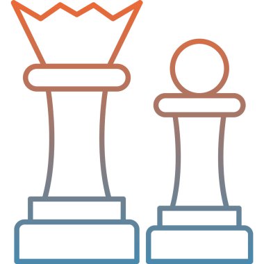 Satranç kralı satranç simgesi tam taslak biçimi