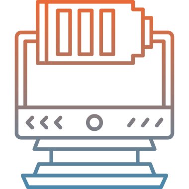 Sunucu. Web simgesi basit illüstrasyon