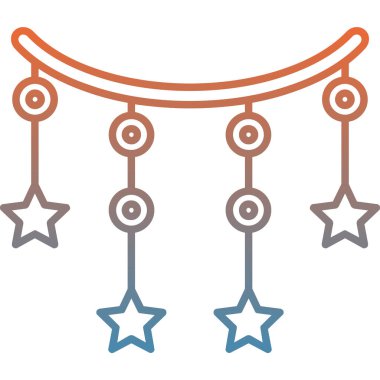 Noel süslemeleri, beyaz arkaplanda yıldızlar